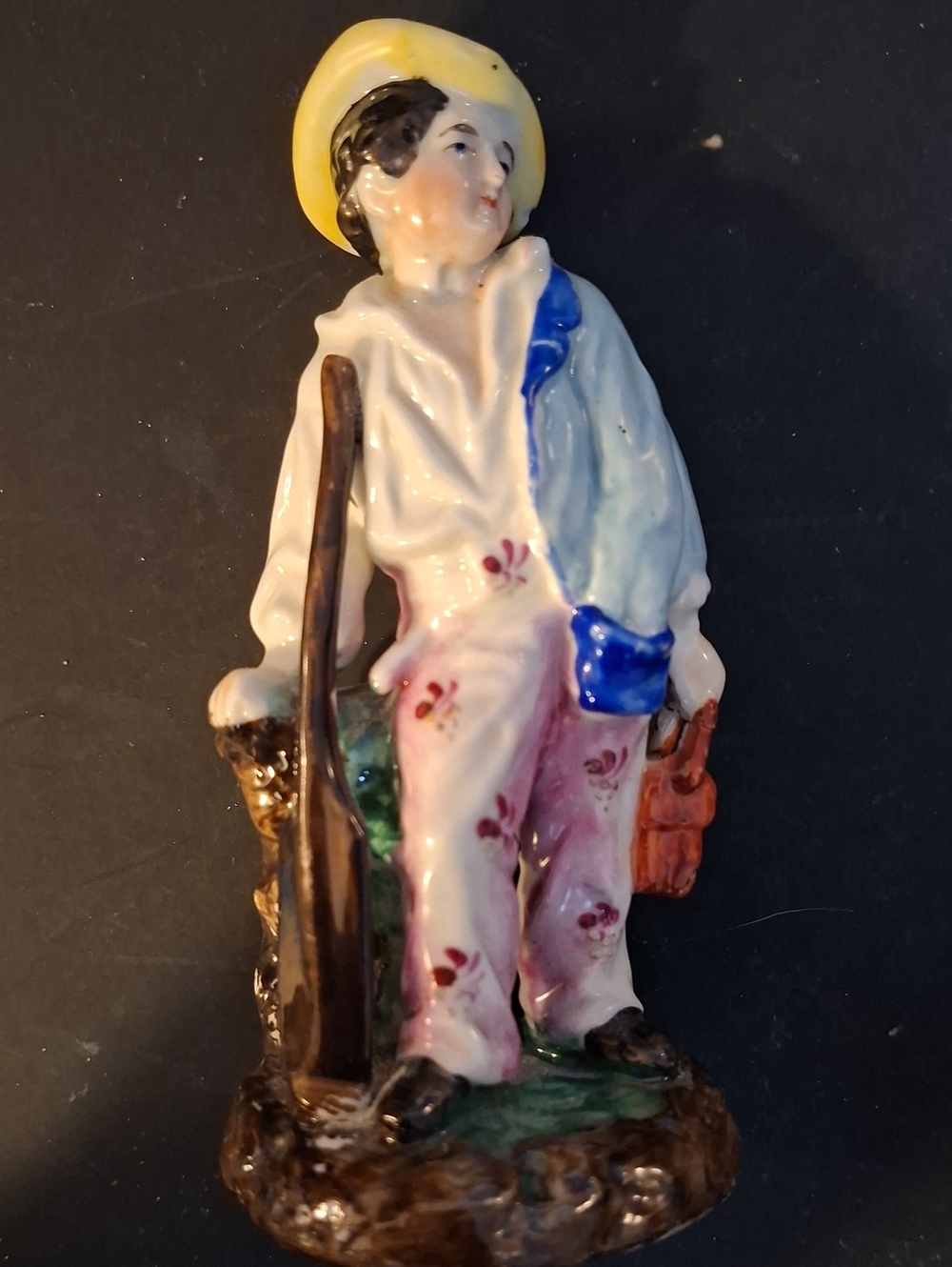 1890s Staffordshire Taper Figural Vase